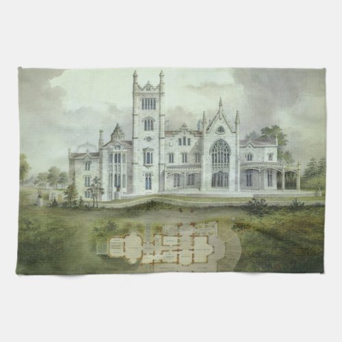 Vintage Architecture French Chateau Floor Plans Kitchen Towel