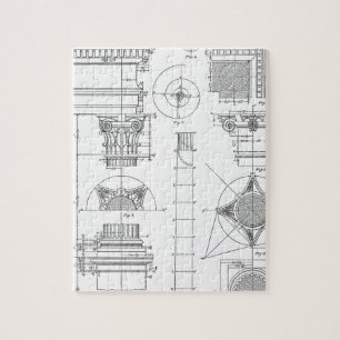 Vintage Architecture Jigsaw Puzzle