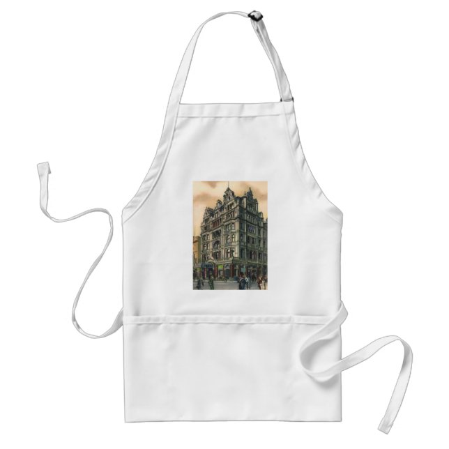 Vintage Architecture Queens Hotel Leicester Square Adult Apron (Front)