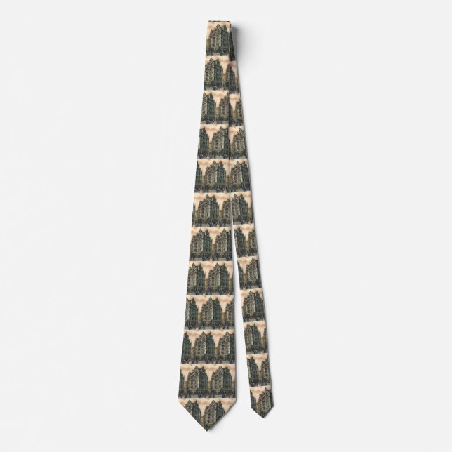 Vintage Architecture Queens Hotel Leicester Square Neck Tie (Front)