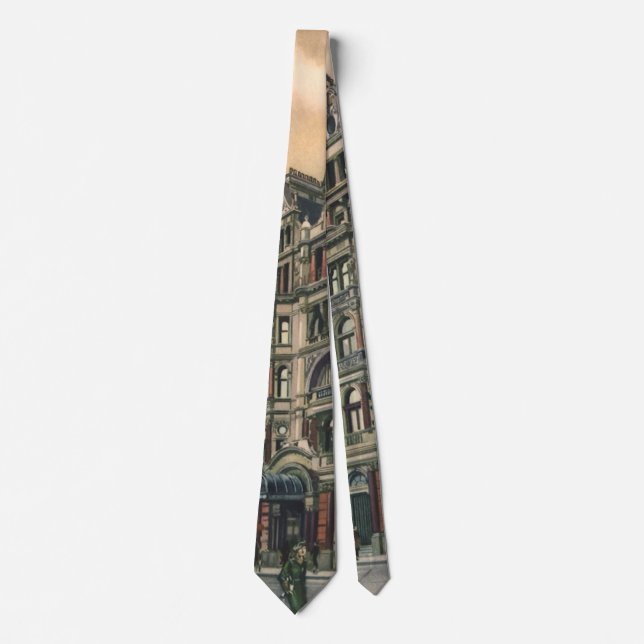 Vintage Architecture Queens Hotel Leicester Square Tie (Front)