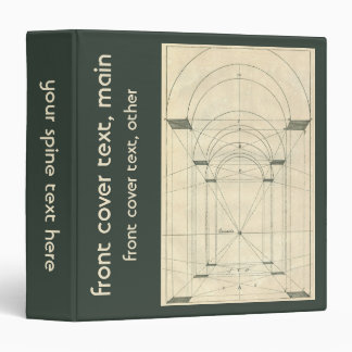 Vintage Architecture, Renaissance Arch Perspective 3 Ring Binder
