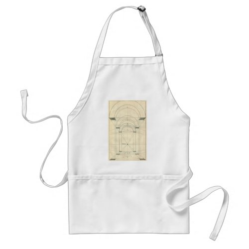 Vintage Architecture Renaissance Arch Perspective Adult Apron