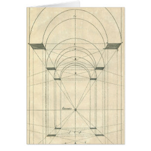 Vintage Architecture, Renaissance Arch Perspective Cards