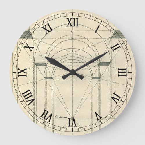 Vintage Architecture Renaissance Arch Perspective Large Clock