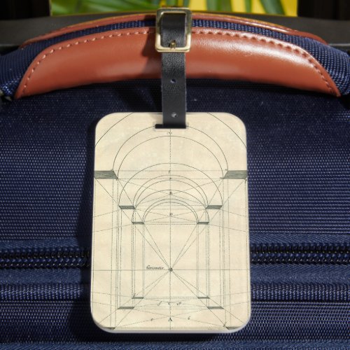 Vintage Architecture Renaissance Arch Perspective Luggage Tag