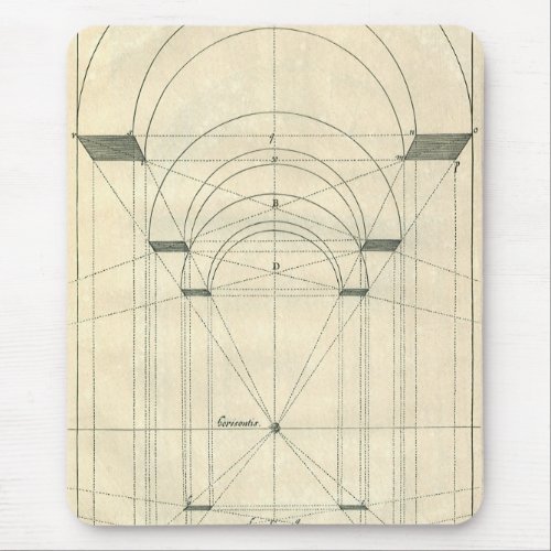 Vintage Architecture Renaissance Arch Perspective Mouse Pad