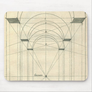 Vintage Architecture, Renaissance Arch Perspective Mouse Pad