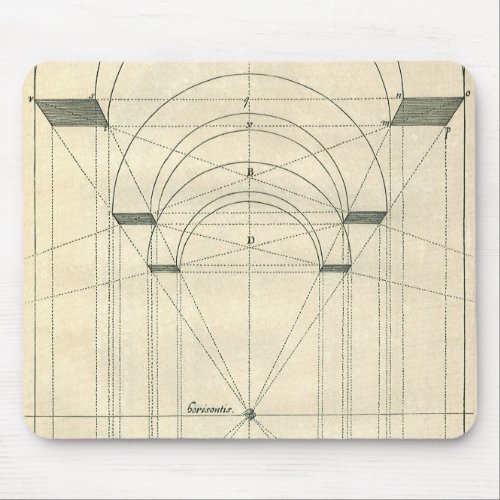 Vintage Architecture Renaissance Arch Perspective Mouse Pad