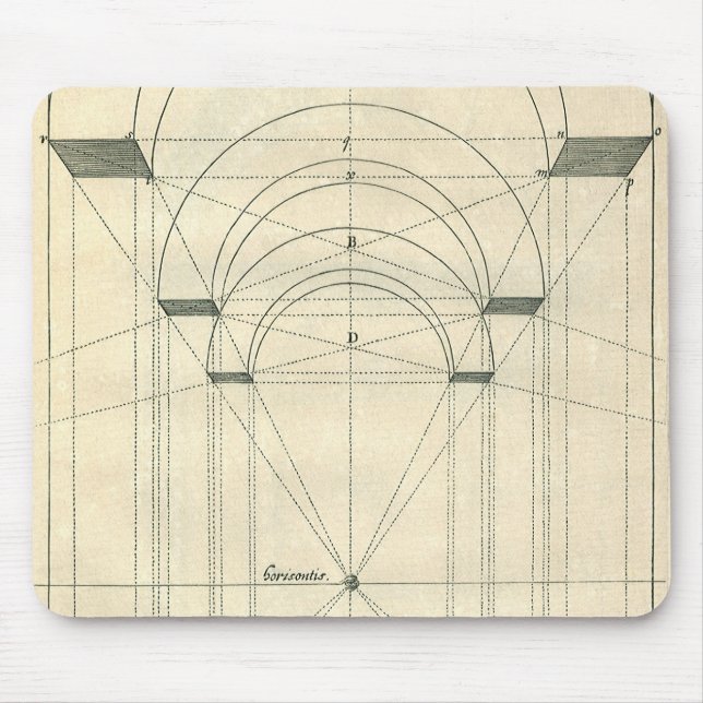 Vintage Architecture, Renaissance Arch Perspective Mouse Pad (Front)
