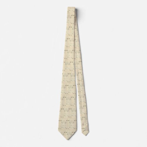 Vintage Architecture Renaissance Arch Perspective Neck Tie