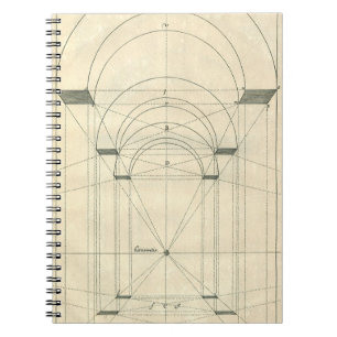 Vintage Architecture, Renaissance Arch Perspective Notebook