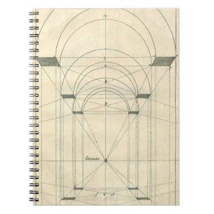 Vintage Architecture, Renaissance Arch Perspective Notebook
