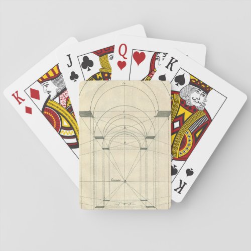 Vintage Architecture Renaissance Arch Perspective Poker Cards
