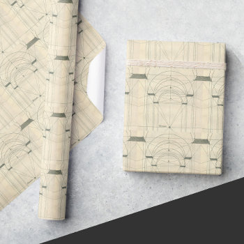 Vintage Architecture  Renaissance Arch Perspective Wrapping Paper by YesterdayCafe at Zazzle