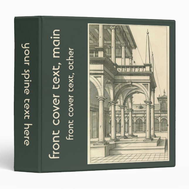Vintage Architecture, Roman Courtyard with Columns Binder (Front/Spine)