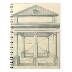 Vintage Architecture, Roman Portico with Columns Notebook