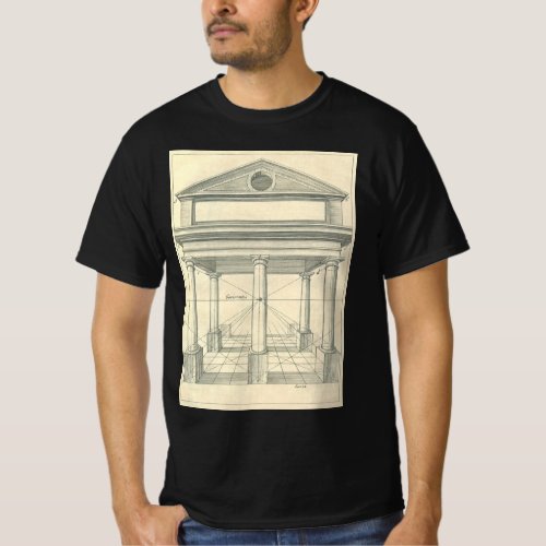 Vintage Architecture Roman Portico with Columns T_Shirt