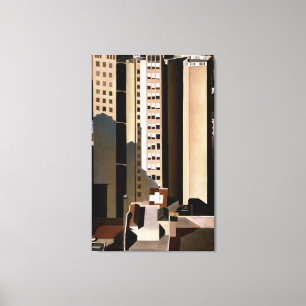 Vintage Architecture, Skyscrapers by Sheeler, 1922 Canvas Print