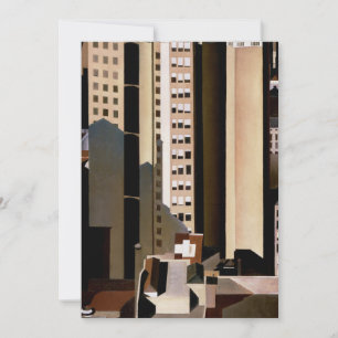 Vintage Architecture, Skyscrapers by Sheeler, 1922 Invitation