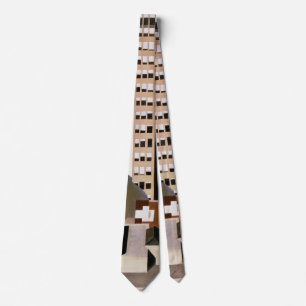 Vintage Architecture, Skyscrapers by Sheeler, 1922 Neck Tie