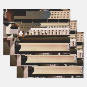 Vintage Architecture, Skyscrapers by Sheeler, 1922 Wrapping Paper Sheets