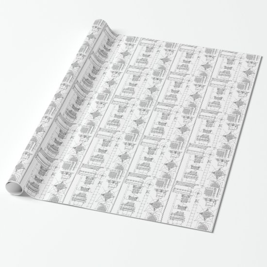 Vintage Architecture Wrapping Paper