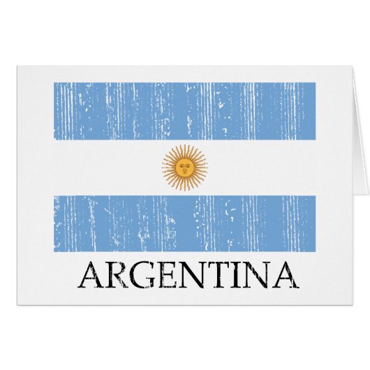 Vintage Argentina Flag Cards (Front Horizontal)