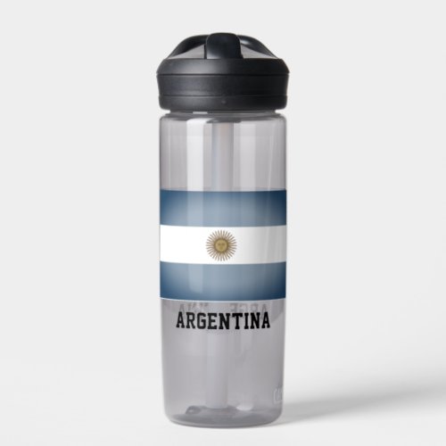 Vintage Argentina flag custom plastic water bottle