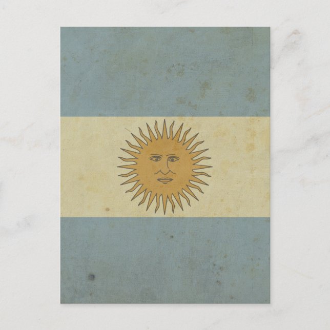Vintage Argentina Flag Postcard (Front)