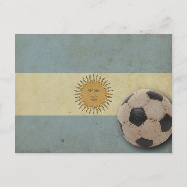 Vintage Argentina Flag Postcard (Front)