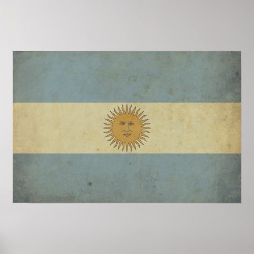 Vintage Argentina Flag Poster