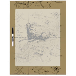 Vintage Aries Constellation Map Hevelius 1690 Dry Erase Board