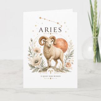 Vintage Aries Zodiac Astrology Horoscope Sign Gift Card