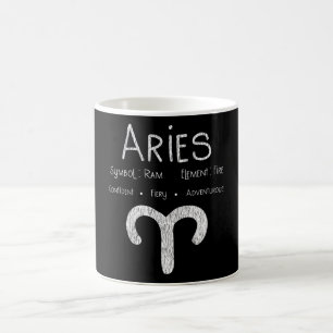 Vintage Aries Zodiac Sign Gift for Astrology Lover Coffee Mug