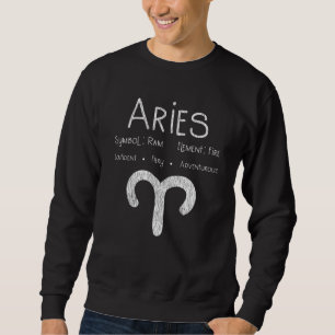 Vintage Aries Zodiac Sign Gift for Astrology Lover Sweatshirt