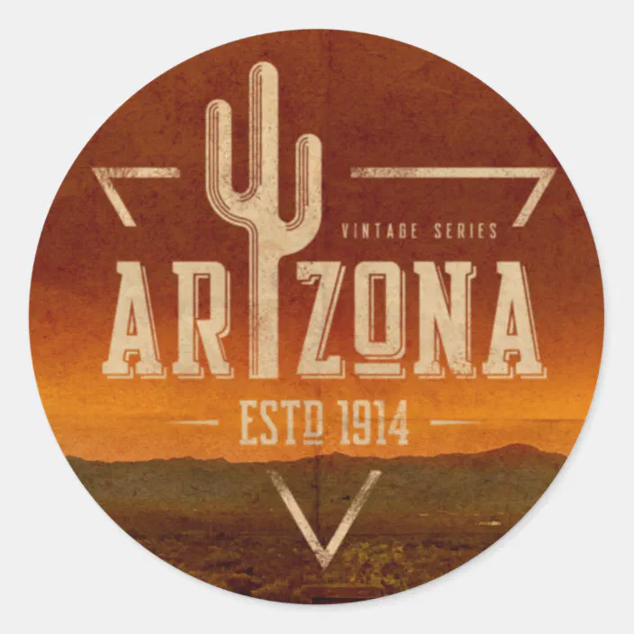 Scottsdale  AZ      Arizona   Vintage Looking Travel Decal Luggage Label Sticker 