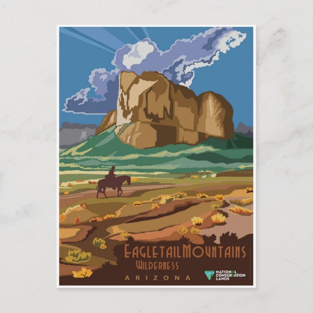 Vintage Arizona Eagletail Mountains Travel Postcard (Front)