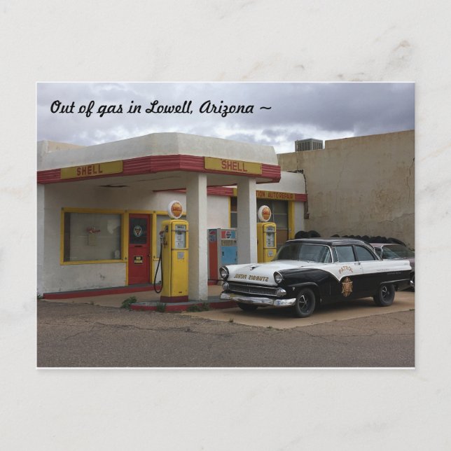 Vintage Arizona Gas Station Postcard (Front)