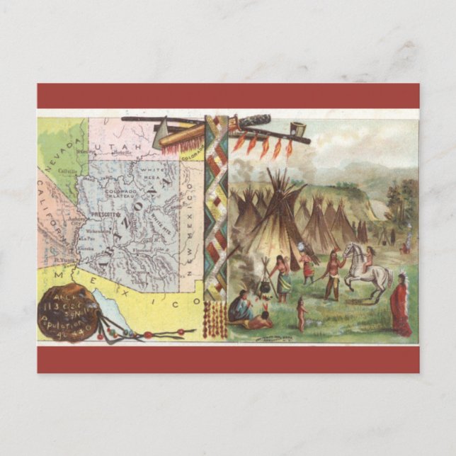 Vintage Arizona History  Postcard (Front)