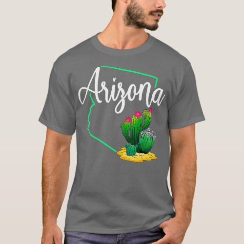Vintage Arizona Home State Arizona Pride State Map T_Shirt
