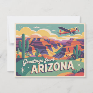 Vintage Arizona Postcard Greetings from Arizona