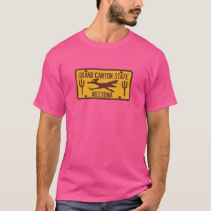 Vintage Arizona Roadrunner License Plate Oversized T-Shirt