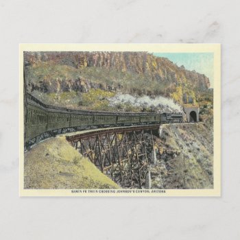 Vintage Arizona Train Postcard by thedustyattic at Zazzle