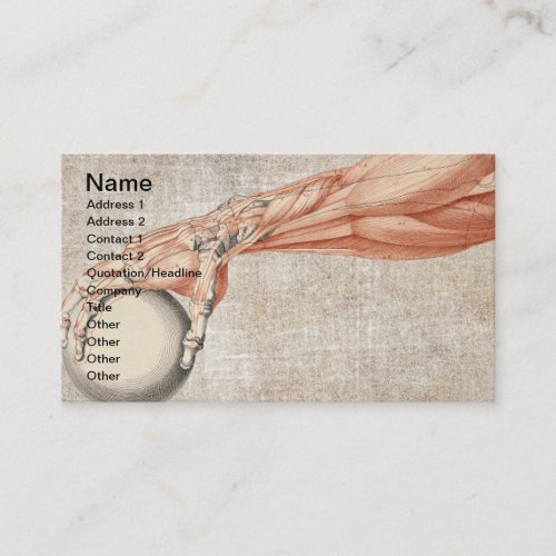 Vintage Arm Muscles Business Card