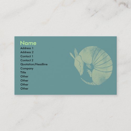Vintage Armadillo Business Card Templates