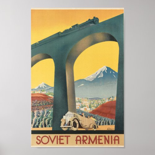 Vintage Armenia Travel Poster
