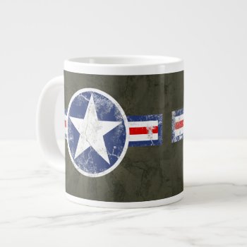 Vintage Army Air Corps Patriotic Star Large Coffee Mug by cutencomfy at Zazzle
