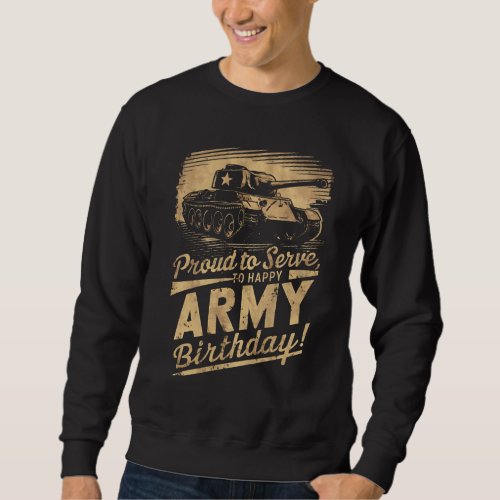 Vintage Army Birthday T_Shirt Sweatshirt