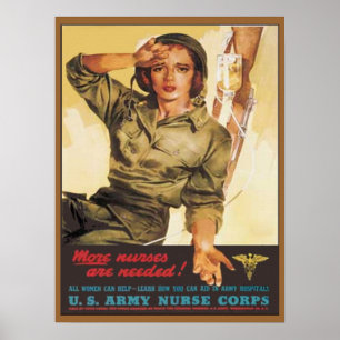 Vintage Army Nurse Corps WW2 Poster